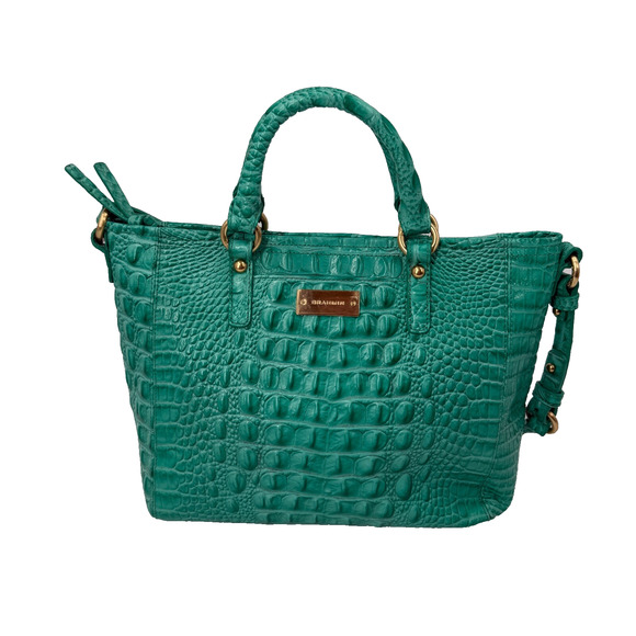 Brahmin Handbags - Brahmin Satchel Handbag Womens Croc Embossed Leather Purse Shoulder Bag